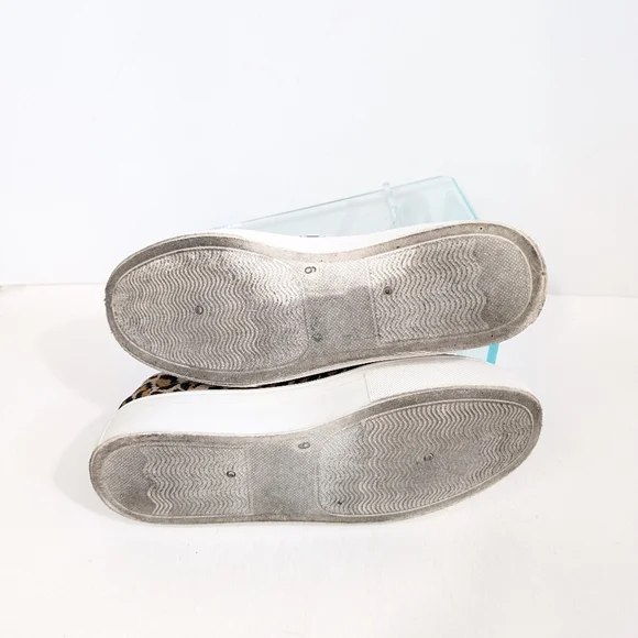 Steve Madden Platform Sneakers sz 9 Women Animal Print Shoes Slip on knit mailer - Picture 10 of 10